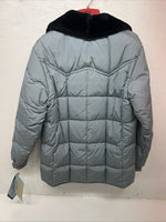 New Comfy Mens Blue Long Puffer Jacket Large #05612 QQ-22