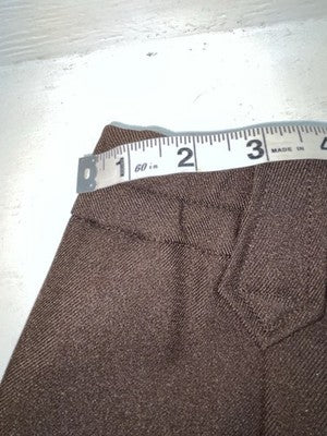 New Vintage Brown H Bar C Polyester Pants #477 3A-38