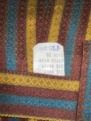 New Vintage Western Striped Prior Polyester Pants #1123 SS-69