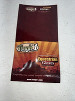 New Tough 1 Black Leather Equestrian Riding Gloves Q-507