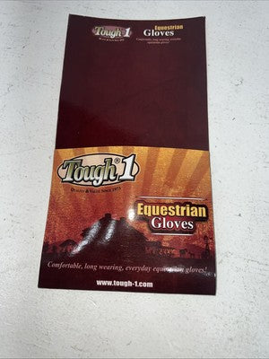 New Tough 1 Black Leather Equestrian Riding Gloves Q-507