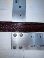 New Cherry Black Genuine Leather Tooled 34” Belt #591 JJ-32