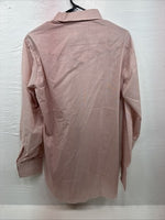 New Men’s H Bar C Pink Simple Long Sleeve Pearl Snap 15.5 Medium M-22