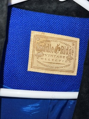 New Women’s Blue Saddle Ridge Long Sleeve Show Jacket Long L UU-49