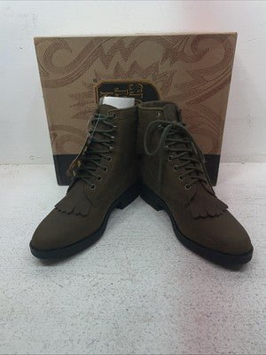 New Youth Brown Lace Up Dan Post Cowboy Boots. C 3143 4.5 4 1/2 D. 22-80