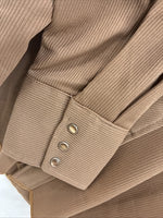New Men’s Tem Tex Brown Simple Long Sleeve Pearl Snap 15.5 Medium M-40
