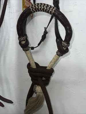 New Royal King Brown Bit Less Bridle #45-296-32-0 W-2