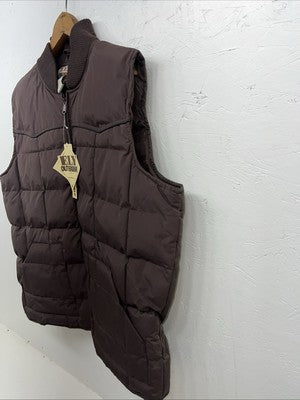 New Men ELY Cattleman XL Brown Puffer Vest #241120 LLL-48