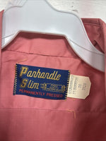 New Men’s Panhandle Slim Pink Short Sleeve Pearl Snap 16 X 35 Large M-94