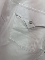 New Men’s ELY Cattleman White Long Sleeve Pearl Snap 16.5 Large X-49