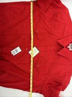 New Men’s ELY Cattleman Red Long Sleeve Pearl Snap 17 X 35 XL AA-119