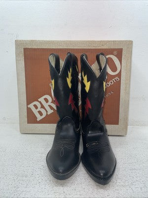 New Kids Black Bronco Cowboy Boots. C 1860 13 D. 23-44