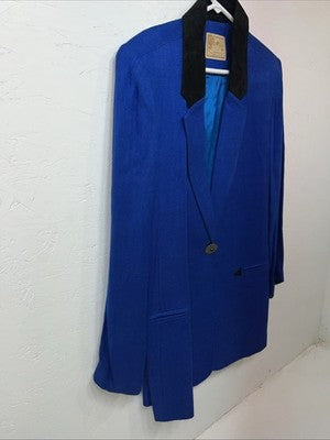 New Women’s Blue Saddle Ridge Long Sleeve Show Jacket Long L UU-49