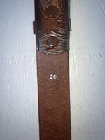 New Brown Genuine Leather Double S Tooled Duck 26” Belt #3013002 NN-61