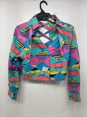 New Women’s Wrangler Multicolor Designed Button Up Medium TT-102