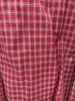 Me End H Bar C Red Plaid Long Sleeve Pearl Snap 16.5 Large AA-35