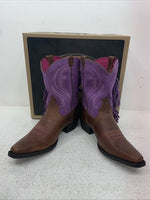 New Youth Purple With Fringe Ariat Cowboy Boots. 10012797 5 M. 2-172