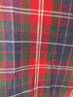New Men’s ELY Plains Red Blue Plaid Long Sleeve Pearl Snap 16.5 Large V-96