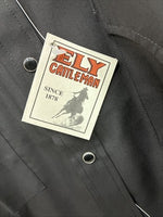 New Men’s ELY Cattleman Black Short Sleeve Pearl Snap 16.5 Large CC-21