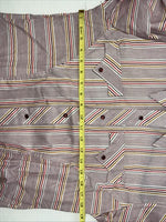 New Men’s Tem Tex Pink Stripe Long Sleeve Pearl Snap 15.5 X 33 Medium AA-91