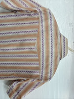 New Men’s Dee-Cee Pink People Stripe Short Sleeve Pearl Snap 14.5 Small K-85