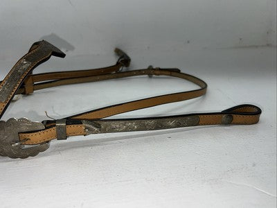 New Congress Leather Browband Headstall W Metal Plate #6850 U-28