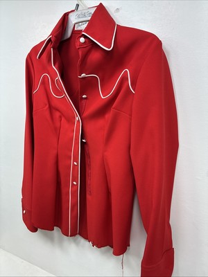 New Women’s Dickson Jenkins Red Long Sleeve Button Up Size 34 MM-97