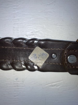 New Brown Genuine Leather Circle Y Weaved 30” Belt #8396 JJ-164