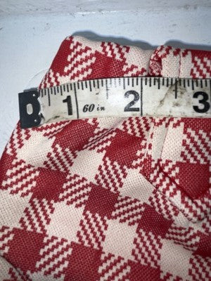 New Vintage Red Plaid Panhandle Slim Polyester Pants #1230 SS-101