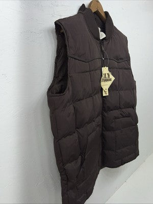 New Men ELY Cattleman XL Brown Puffer Vest #241120 LLL-48