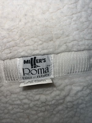 New Millers White Wool English Saddle Seat Cover PP-18