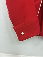 New Women’s Dickson Jenkins Red Long Sleeve Button Up Size 34 MM-97