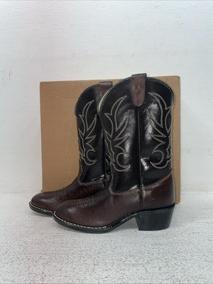 New Kids Brown Westex Cowboy Boots. C 2128 12 D. 23-4