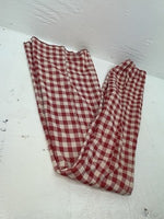 New Vintage Red Plaid Panhandle Slim Polyester Pants #1230 SS-101