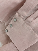 New Men’s H Bar C Pink Simple Long Sleeve Pearl Snap 15.5 Medium M-22