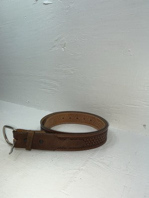 New Brown Genuine Leather Nocona Tooled 36” Belt #1010002 Z-140