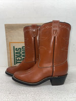 New Kids Brown Texas Brand Cowboy Boots. C 111 3 E E. 22-10