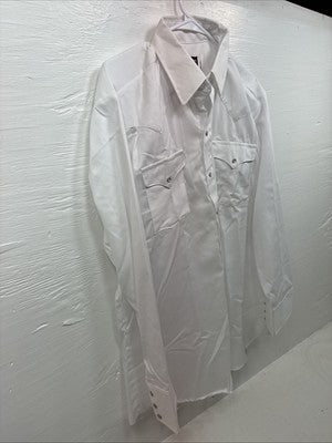 New Men’s Panhandle Slim White Long Sleeve Pearl Snap 16.5 Large X-56