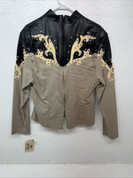 New Womans Black Tan 1849 Authentic Ranchwear 3XL Show Jacket #77872 QQ-14