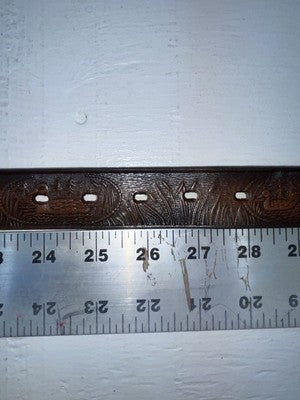 New Brown Genuine Leather Double S Tooled Duck 26” Belt #3013002 NN-61