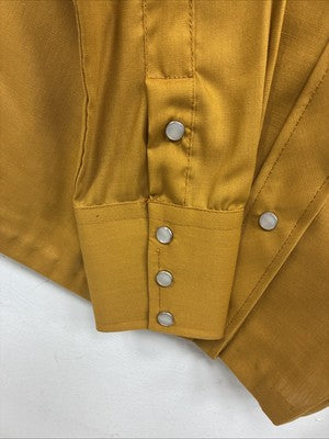 New Women’s Panhandle Slim Yellow Long Sleeve Pearl Snap Size 10 LL-110