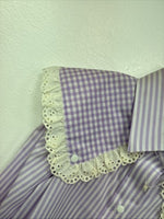 New Women’s Panhandle Slim Purple Design Long Sleeve Pearl Snap Size 32 MM-79