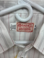 New Men’s H Bar C White Stripe Long Sleeve Pearl Snap 16 X 34 Large Q-61