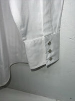 New Men’s White ELY Cattleman Long Sleeve Pearl Snap Shirt. Tall Large P-58
