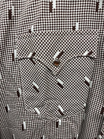 New Men’s Tem Tex Brown Designed Long Sleeve Pearl Snap 17 XL O-49