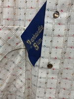 New Men’s Panhandle Slim Tan Designed Short Sleeve Pearl Snap 15 Medium T-40