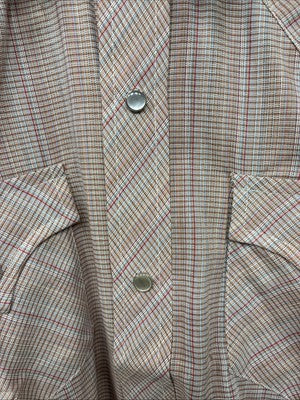 New Women’s Champion Western Plaid Long Sleeve Pearl Snap Size 14 II-71