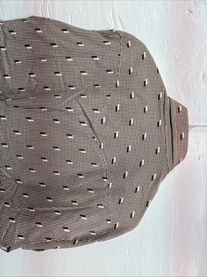 New Men’s Tem Tex Brown Designed Long Sleeve Pearl Snap 17 XL O-49