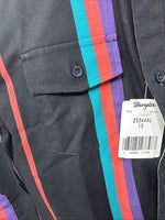 New Kids wrangler Multicolor Black Long Sleeve Button Up Size 10 LL-21