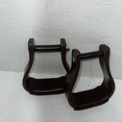 New Brown Plastic With Leather Stirrups FF-6